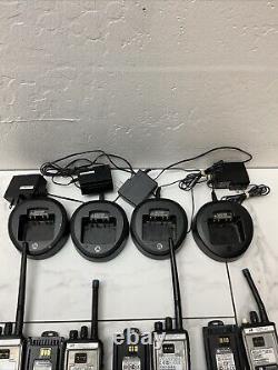 (4 PACK) Motorola VX-261 Portable Two-Way Radios with Chargers