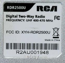 (4) RCA UHF 400-470MHz DMR Digital Two-Way Radio RDR2500U Compatible with Motorola