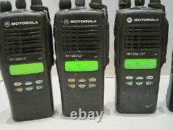 5 X Motorola HT1250 LS+ UHF 450-512MHz AAH25SDH9DP5AN Two Way Radio withBattery