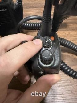5 x Motorola HT750 Portable/Handheld Two-Way Radios with Speaker Microphones Black