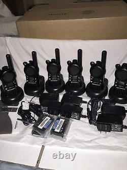 6 CLS1410 UHF Portable Two-way Radios Good Condition