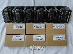 6 Motorola CLP1010 UHF Business Two-way Radios with Multi-Unit Charger