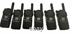 6 Motorola CLS1410 4 Channel UHF Two-Way Radio + Belt Clip + Earpiece + AC