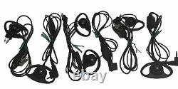 6 Motorola CLS1410 4 Channel UHF Two-Way Radio + Belt Clip + Earpiece + AC