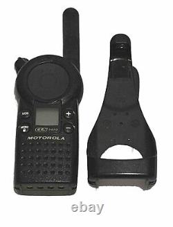 6 Motorola CLS1410 4 Channel UHF Two-Way Radio + Belt Clip + Earpiece + AC