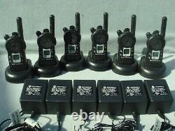 6 Motorola CLS1410 Two Way Radio WITH CHARGER +OEM HEADSETS+WARRANTY