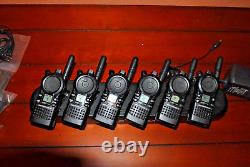 6 Motorola CLS1410 Two Way Radio WithMULTI CHARGER + WARRANTY