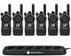 6 Motorola Cls1410 Uhf Business Two-way Radios With Bank Charger