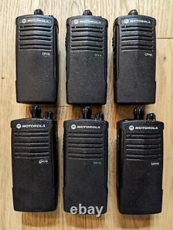6 Motorola CP110 UHF Two-Way Radios H96RCC9AA2AA Compatible with RDU2020
