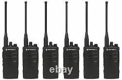 6 Motorola RDU4100 4 Watt UHF Business two-way radios