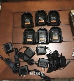 6 NEW Motorola CLP1040 Two Way Radio With CHARGERS + OEM headsets + Warranty