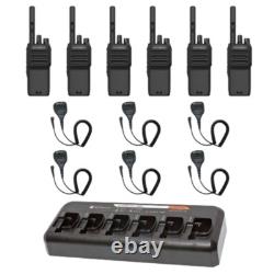 6 Pack Motorola MOTOTRBO R2 AAH11YDC9JA2AN UHF 400-480MHz Digital Two Way Radio