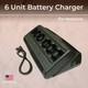 6 Unit Two-way Radio Battery Charger For Motorola For Nntn4497 4970 Cp200 Ep450