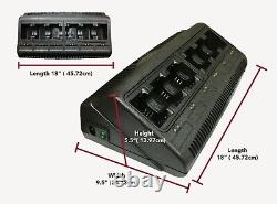 6 Unit Two-Way Radio Battery Charger for Motorola for NNTN4497 4970 CP200 EP450