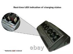 6 Unit Two-Way Radio Battery Charger for Motorola for NNTN4497 4970 CP200 EP450