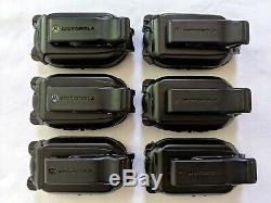 6 Used Motorola CLP1040 UHF Business Two-Way Radios with 6 bay charging station