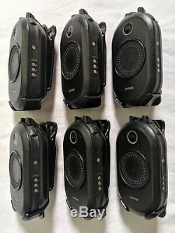 6 Used Motorola CLP1040 UHF Business Two-Way Radios with 6 bay charging station