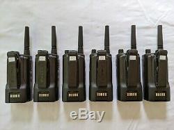 6 refurbished Motorola RMU2040 UHF Two-way Radios with 6 Bank Charging station