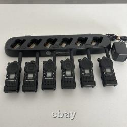 6x Motorola CLS1410 4-Channel UHF Two-Way Radio