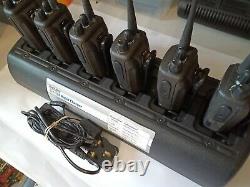 6x Motorola Digital UHF DP1400 Two Way Radios + Six Way Charger & UK PSU