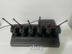 6x Motorola Xts3000 Two Way Radio Ho9sdf9pw7bn P25 450-520 With Charging Dock