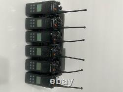 6x Motorola Xts3000 Two Way Radio Ho9sdf9pw7bn P25 450-520 With Charging Dock