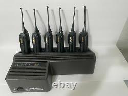 6x Motorola Xts3000 Two Way Radio Ho9sdf9pw7bn P25 450-520 With Charging Dock