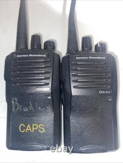 7 Vertex EVX-531 G7-5 UHF Portable radios All Working Two Way Read Description