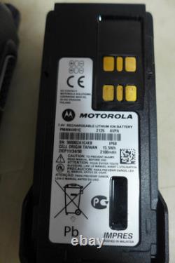 A13 Motorola Xpr 3500e Two Way Radio Aah02rdh9va1an 2 Lot W Charger 5 Batteries