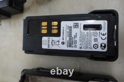 A15 Lot Of 3 Motorola Xpr 3500e Two Way Radio Battery Antenna Base Power Cord