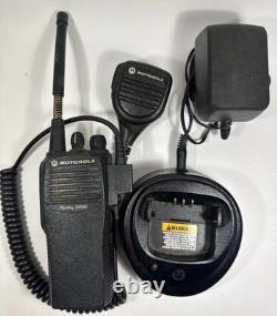 Antique Motorola CP200 Two-Way Radio With Accessories Read Description