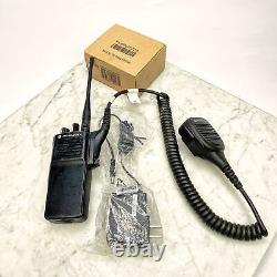 Black Motorola XPR 7350e Two Way Radio with New Charger And Mic