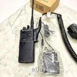Black Motorola XPR 7350e Two Way Radio with New Charger And Mic