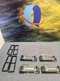 FOUR Motorola XTL5000 Silver Two Way Radio Control Head Faces w Ribbon Cables