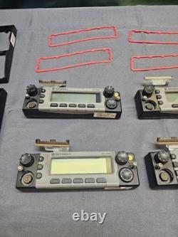 FOUR Motorola XTL5000 Silver Two Way Radio Control Head Faces w Ribbon Cables
