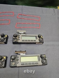 FOUR Motorola XTL5000 Silver Two Way Radio Control Head Faces w Ribbon Cables