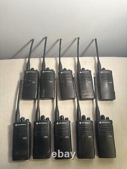 LOT OF 10 Motorola CP110 2ch Two Way Radios H96KCC9AA2AA. No Battery
