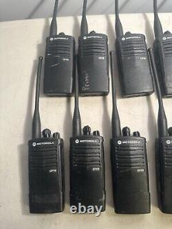 LOT OF 10 Motorola CP110 2ch Two Way Radios H96KCC9AA2AA. No Battery