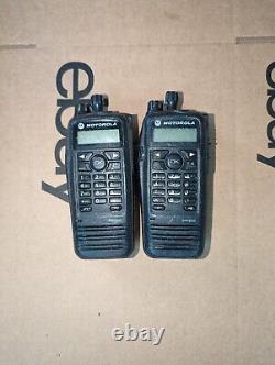 LOT OF 2 Motorola AAH55QDH9LA1AN UHF Digital Two-Way Radio