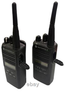 LOT OF 2 Motorola CP185 Two Way Radios UHF 435-480mhz 16Ch 4Watt AAH03RDF8AA7AN