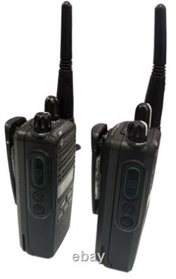 LOT OF 2 Motorola CP185 Two Way Radios UHF 435-480mhz 16Ch 4Watt AAH03RDF8AA7AN