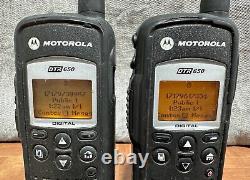LOT OF 2 Motorola DTR650 Portable Walkie Talkie Handheld Digital Two-Way Radios