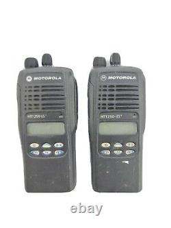 LOT OF 2 Motorola HT1250-LS Model AAH25SDH9DP7AN UHF Two Way Radio