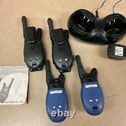 LOT OF 4 Motorola T5500 T5400 TALKABOUT Walkie Talkie TWO-WAY RADIO & CHARGER