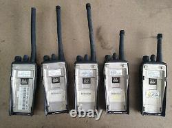 (LOT OF 5) Motorola Radius CP200 VHF 4CH Two Way Radios