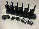 Lot Of 6 Motorola Cls1413 Two-way Radio Withbattery & Belt Clip +hctn4002a Charger