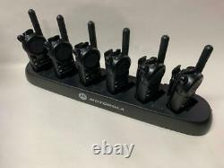 LOT OF 6 MOTOROLA CLS1413 TWO-WAY RADIO WithBATTERY & BELT CLIP +HCTN4002A CHARGER