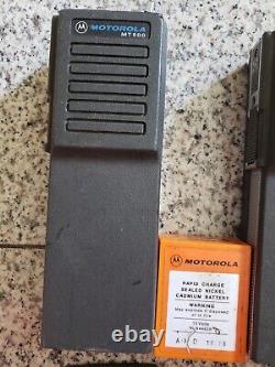 Lot 2 Motorola MT500 Vintage Two-Way Radio (Untested) for parts