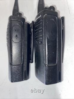 Lot Of 2 MOTOROLA CP110 Two Way Radios UHF 2 CH New Batteries & 1 Charger
