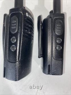 Lot Of 2 MOTOROLA CP110 Two Way Radios UHF 2 CH New Batteries & 1 Charger